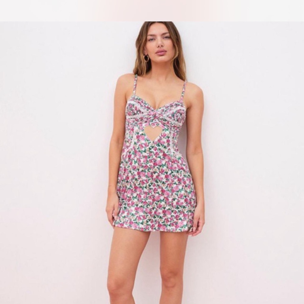 For Love And Lemons Pink Floral dress